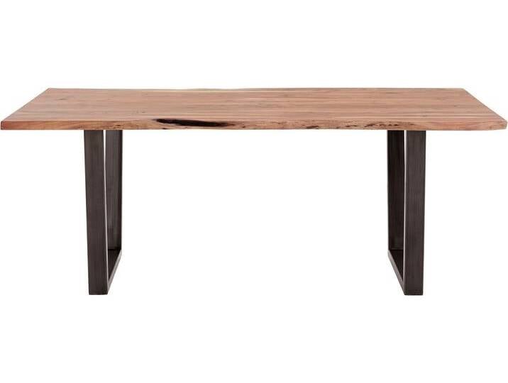 Esstisch MCA LIVING Calabria , braun (akazie natur, antik gewischt, akazie natur), B:200cm H:78cm T:100cm, 100% Akazie, Tische, Rechteckiger Esstisch Esstisch Holz-Esstische, Massivholz mit Baumkante von MCA-furniture