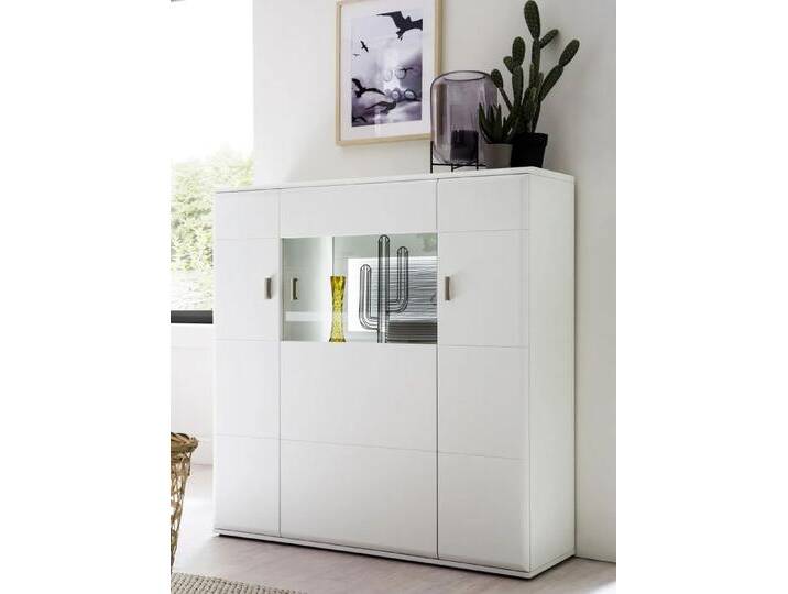 Highboard Amora 2 weiß matt mit LED Band. ca. 165 cm von MCA-furniture