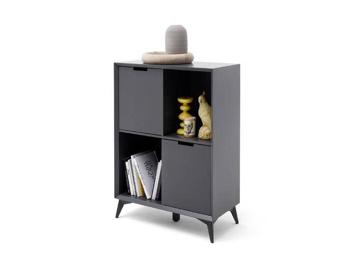 Highboard Netanja klein Fronten wahlweise grau oder weiß matt von MCA-furniture