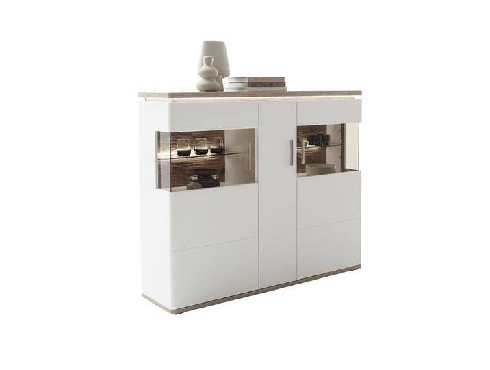 MCA Furniture Highboard PALERMO ca. B150 H124 T38 cm in Softwhite von MCA-furniture