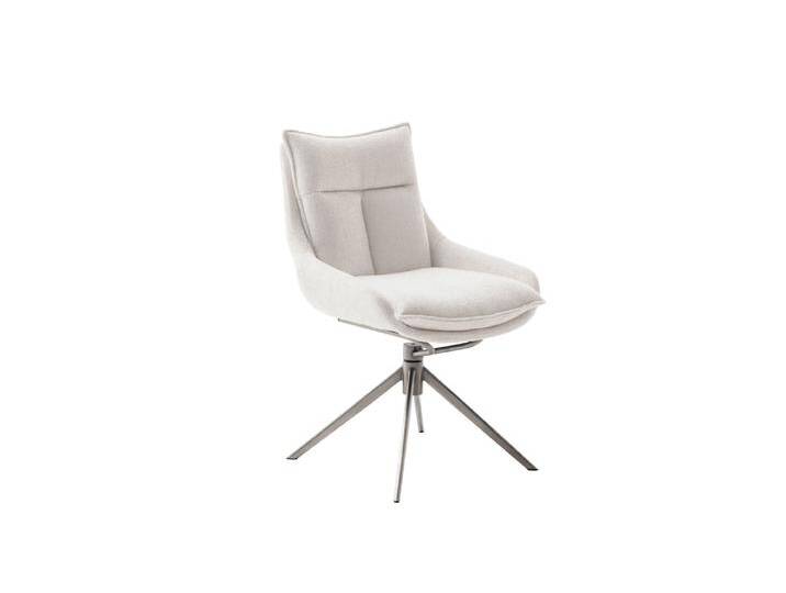 MCA PARKER 4 Fuß Stuhl Edelstahl/Stoffbezug 360° drehbar von MCA-furniture