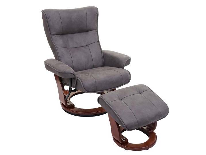 MCA Relaxsessel Montreal, Fernsehsessel Hocker, Stoff/Textil 130kg belastbar Dunkelgrau, walnussfarben MCA Relaxsessel Montreal, Fernsehsessel Hocker, Stoff/Textil 130kg belastbar Dunkelgrau, walnussfarben von MCA-furniture