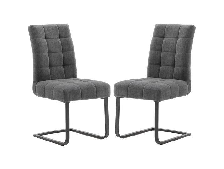 MCA furniture 2er-Set Freischwinger Salta Art.Nr. SASS77DG Aqua Clean Bezug in Dunkelgrau Sitz Taschenfederkern Gestell Schwarz matt lackiert MCA furniture 2er-Set Freischwinger Salta Art.Nr. SASS77DG Aqua Clean Bezug in Dunkelgrau Sitz Taschenfederkern Gestell Schwarz matt lackiert von MCA-furniture