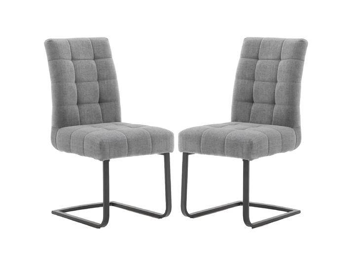 MCA furniture 2er-Set Freischwinger Salta Art.Nr. SASS77GX Aqua Clean Bezug in Grau Sitz Taschenfederkern Gestell Schwarz matt lackiert MCA furniture 2er-Set Freischwinger Salta Art.Nr. SASS77GX Aqua Clean Bezug in Grau Sitz Taschenfederkern Gestell Schwarz matt lackiert von MCA-furniture