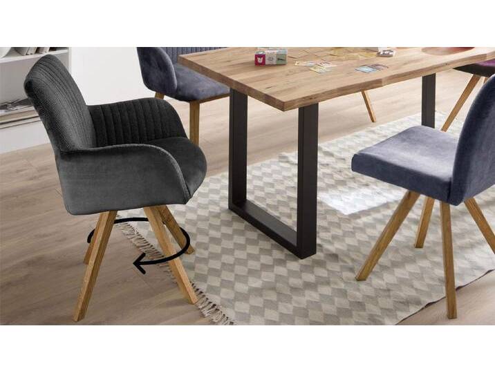 MCA furniture Armlehnstuhl Armlehnenstuhl OKLAHOMA mit Drehfunktion Stoff anthrazit, grau MCA furniture Armlehnstuhl Armlehnenstuhl OKLAHOMA mit Drehfunktion Stoff anthrazit, grau von MCA-furniture