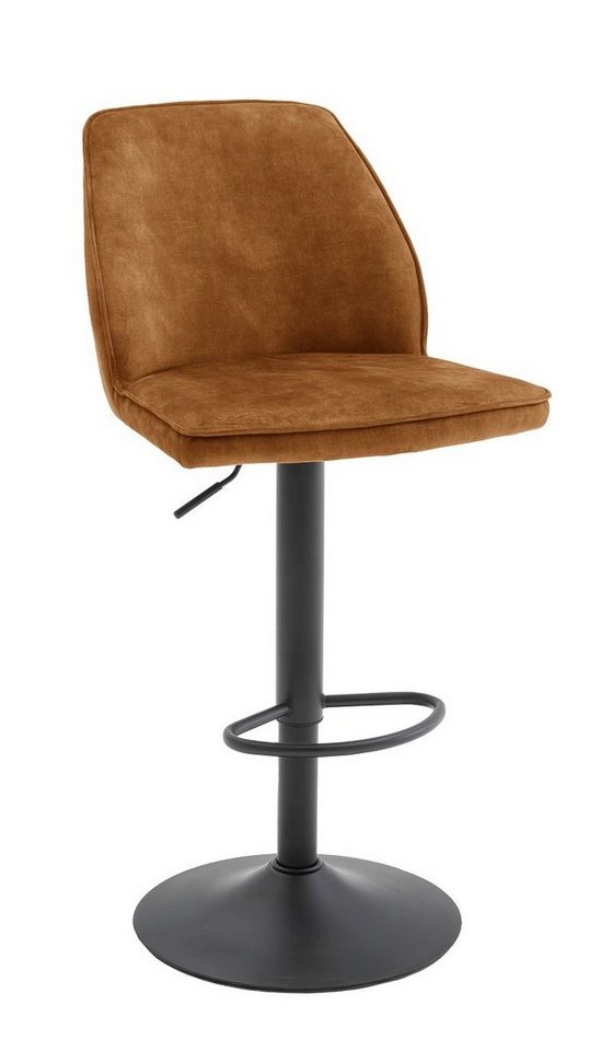 MCA furniture Barhocker 2er Set Barstuhl Ottawa, Vintage Veloursoptik, drehbar, curry (2er-Set) von MCA furniture