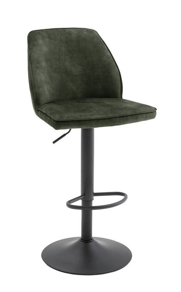 MCA furniture Barhocker 2er Set Barstuhl Ottawa, Vintage Veloursoptik, drehbar, olive (2er-Set) von MCA furniture
