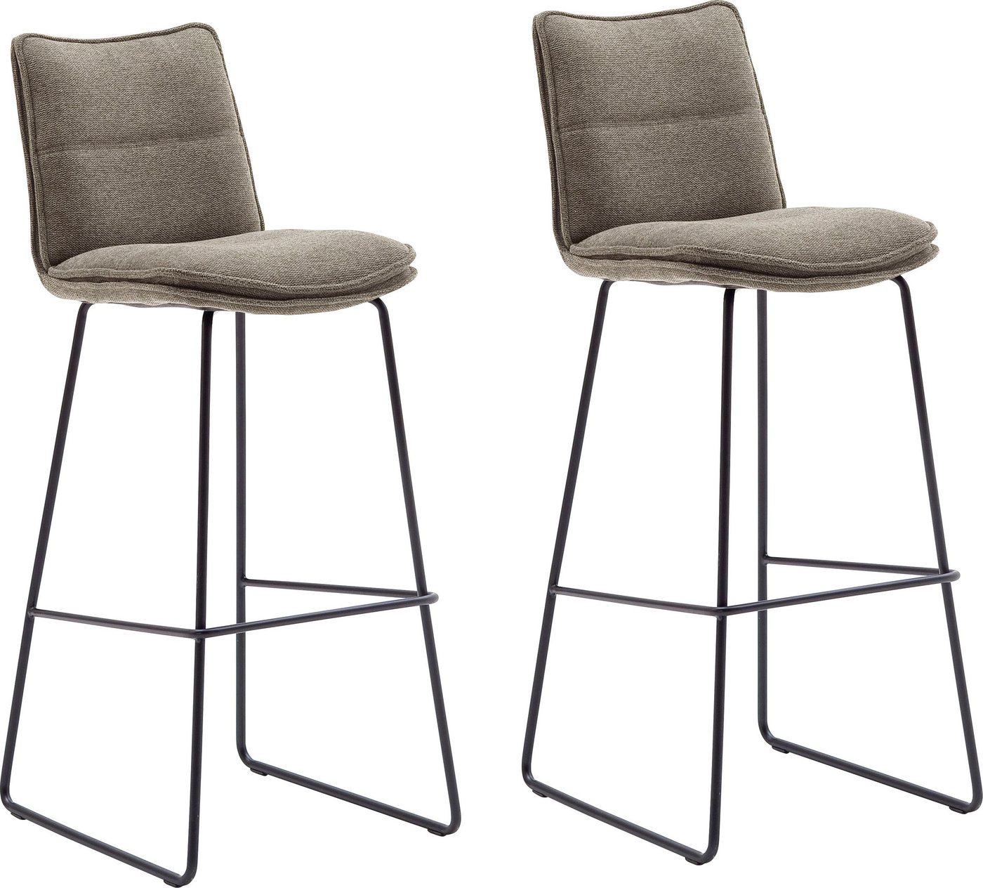 MCA furniture Barhocker Hampton (Set, 2 St., 2-er), Barstuhl 180°drehbar mit Nivellierung, bis 120 Kg belastbar von MCA furniture