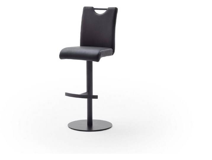 MCA furniture Bistrostuhl ALESI Barstuhl Tresenstuhl Barhocker, mit Rückenlehne, 360° drehbar, Sitzhöhe einstellbar von 56-81 cm, schwarz, Metall von MCA-furniture