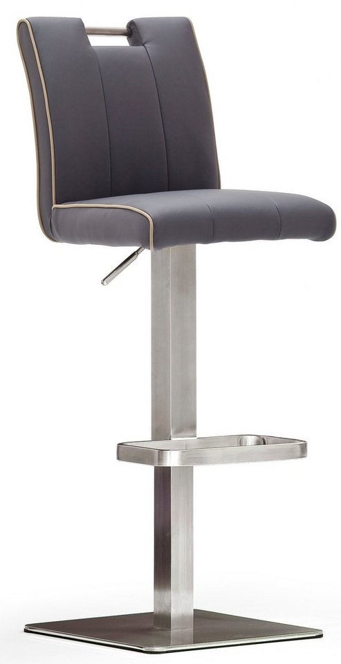 MCA furniture Bistrostuhl BARBECOOL Barhocker Bistrostuhl Tresenhocker, mit Rückenlehne, Bodenplatte eckig, 180° drehbar, Sitzhöhe von 55-80cm MCA furniture Bistrostuhl BARBECOOL Barhocker Bistrostuhl Tresenhocker, mit Rückenlehne, Bodenplatte eckig, 180° drehbar, Sitzhöhe von 55-80cm von MCA furniture
