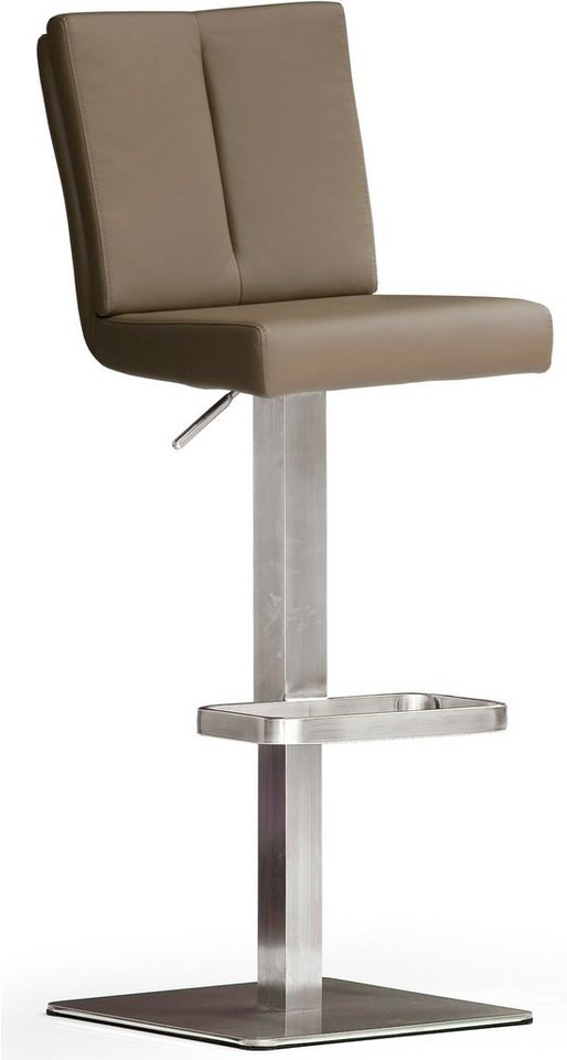 MCA furniture Bistrostuhl BARBECOOL, mit Rückenlehne, Bodenplatte eckig, 180°drehbar, Sitzhöhe von 56-81 cm von MCA furniture