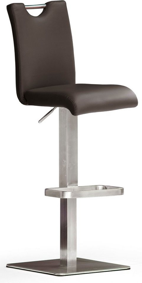 MCA furniture Bistrostuhl BARBECOOL Barhocker Bistrostuhl Tresenhocker, mit Rückenlehne, Bodenplatte eckig, 180° drehbar Sitzhöhe von 55-80 cm MCA furniture Bistrostuhl BARBECOOL Barhocker Bistrostuhl Tresenhocker, mit Rückenlehne, Bodenplatte eckig, 180° drehbar Sitzhöhe von 55-80 cm von MCA furniture