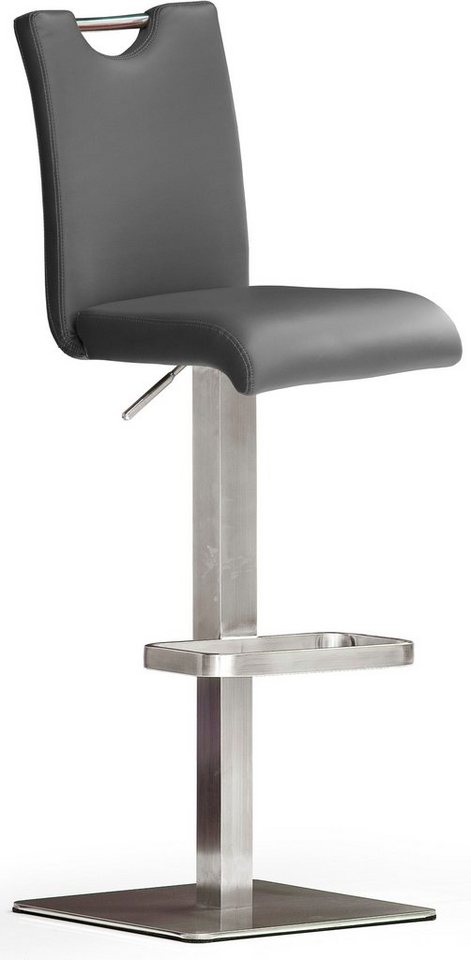 MCA furniture Bistrostuhl BARBECOOL Barhocker Bistrostuhl Tresenhocker, mit Rückenlehne, Bodenplatte eckig, 180° drehbar Sitzhöhe von 55-80 cm MCA furniture Bistrostuhl BARBECOOL Barhocker Bistrostuhl Tresenhocker, mit Rückenlehne, Bodenplatte eckig, 180° drehbar Sitzhöhe von 55-80 cm von MCA furniture