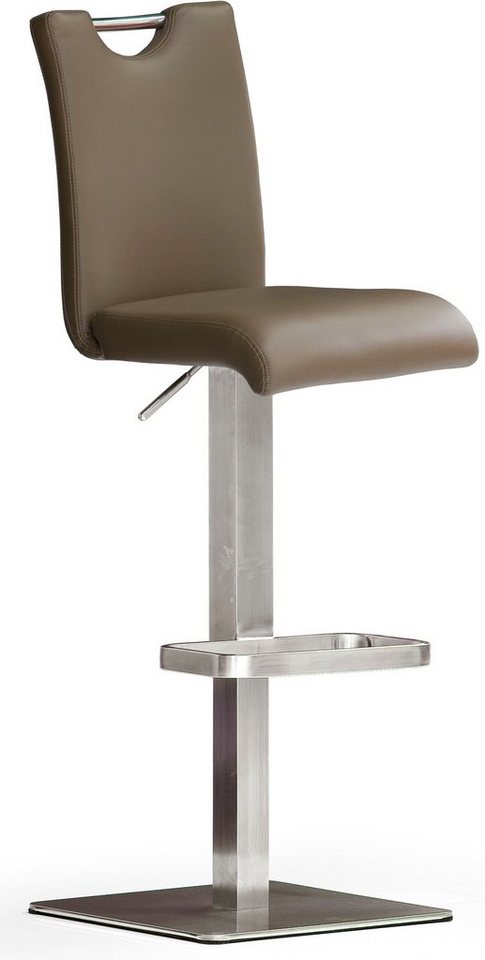 MCA furniture Bistrostuhl BARBECOOL Barhocker Bistrostuhl Tresenhocker, mit Rückenlehne, Bodenplatte eckig, 180° drehbar Sitzhöhe von 55-80 cm MCA furniture Bistrostuhl BARBECOOL Barhocker Bistrostuhl Tresenhocker, mit Rückenlehne, Bodenplatte eckig, 180° drehbar Sitzhöhe von 55-80 cm von MCA furniture