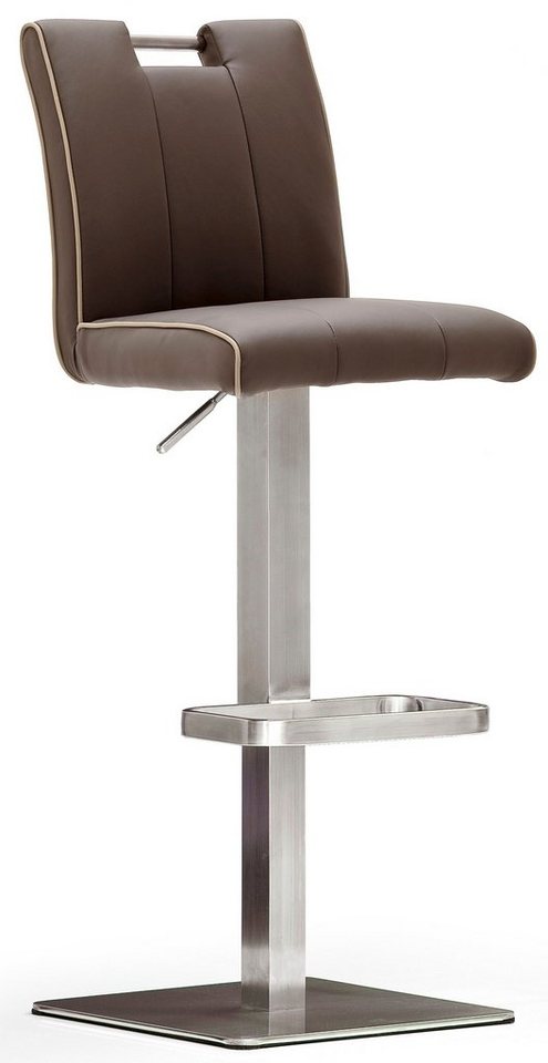 MCA furniture Bistrostuhl BARBECOOL Barhocker Bistrostuhl Tresenhocker, mit Rückenlehne, Bodenplatte eckig, 360° drehbar, Sitzhöhe von 55-80cm von MCA furniture