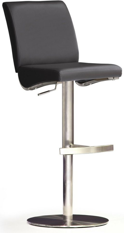 MCA furniture Bistrostuhl BARBECOOL Barhocker Bistrostuhl Tresenhocker, mit Rückenlehne, Bodenplatte rund, 360° drehbar, Sitzhöhe von 55-80cm von MCA furniture