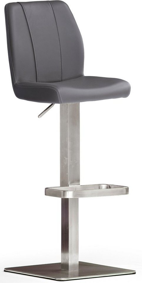 MCA furniture Bistrostuhl BARBECOOL Barhocker Bistrostuhl Tresenhocker, mit Rückenlehne,Bodenplatte eckig, 180° drehbar, Sitzhöhe von 56-81 cm von MCA furniture