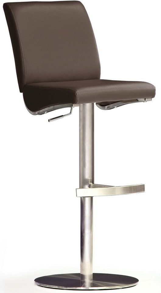 MCA furniture Bistrostuhl BARBECOOL, mit Rückenlehne, Bodenplatte rund, 360° drehbar, Sitzhöhe von 55-80cm von MCA furniture