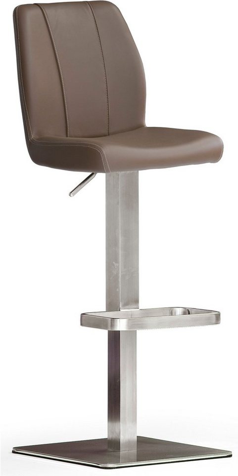 MCA furniture Bistrostuhl BARBECOOL, mit Rückenlehne,Bodenplatte eckig, 180° drehbar, Sitzhöhe von 56-81 cm von MCA furniture