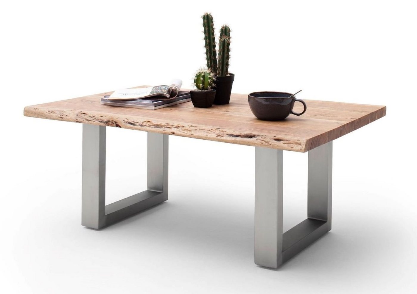 MCA furniture Couchtisch Cartagen, Baumkante Akazie-massiv U-Form rechteckig natur von Mca Furniture