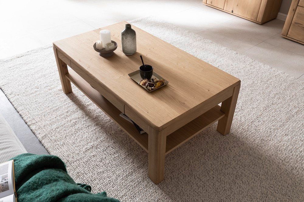 MCA furniture Couchtisch Couchtisch Alento, Ast / Balkeneiche, 115x65, Wohnzimmertisch, Kristaleiche geölt von MCA furniture