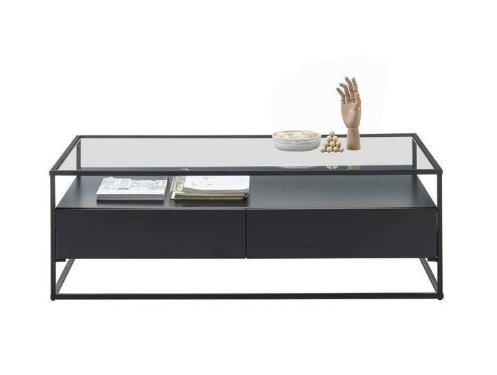 MCA furniture Couchtisch Couchtisch Evora mit Glasplatte, 120x60, schwarz (no-Set), Breite 120 cm,Tischplatte aus Glas, schwarz von MCA-furniture