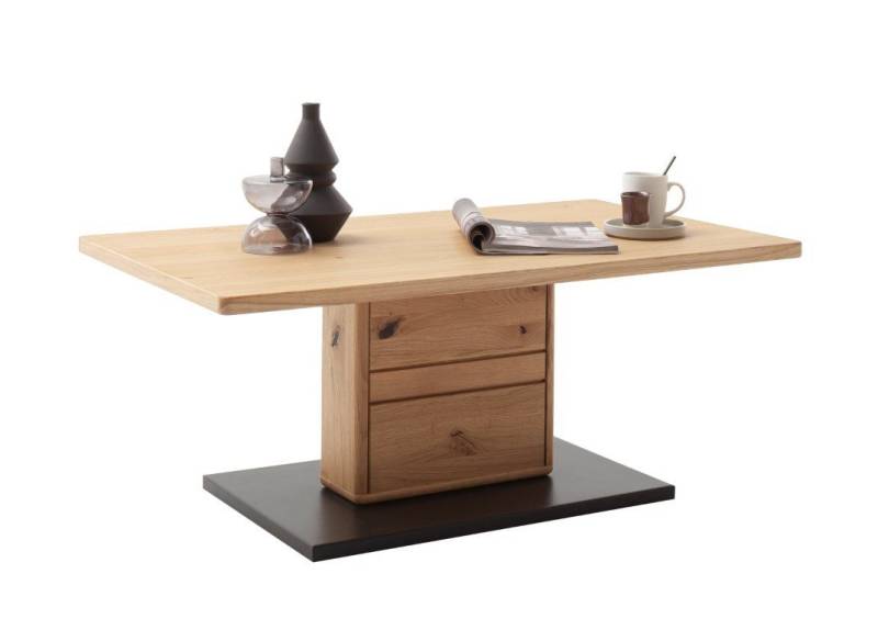 MCA furniture Couchtisch Couchtisch Freeport, Ast-/Balkeneiche, 110x65, Wohnzimmertisch, braun ca,:120 cm, mit Säulenfuß von MCA furniture