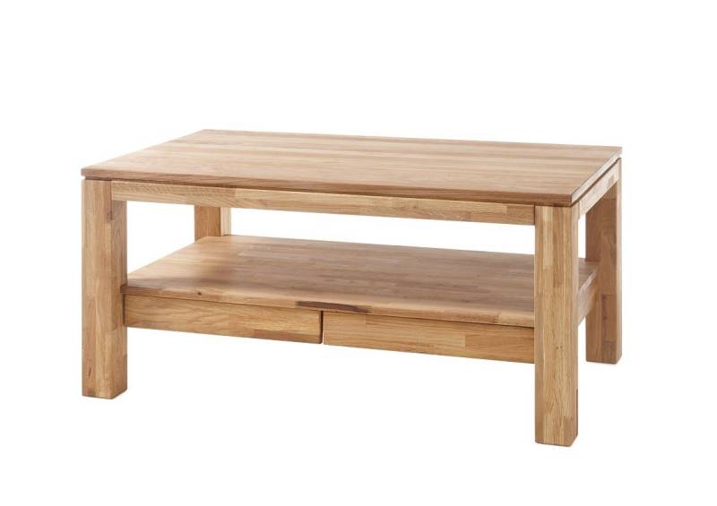 MCA furniture Couchtisch Couchtisch Gordon, Asteiche massiv, mit Schubkästen, 115X70, Eiche (no-Set), Breite 115 cm, Tischplatte aus Massivholz von MCA furniture