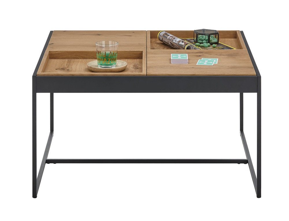 MCA furniture Couchtisch Couchtisch Larkana, 83x45, Eiche / schwarz (no-Set), Breite 83 cm, Tischplatte aus Holz von MCA furniture