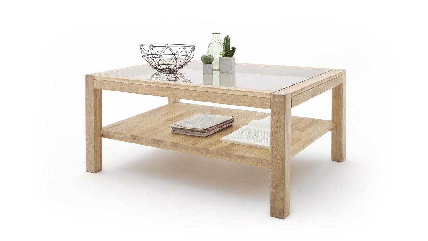 MCA furniture Couchtisch Couchtisch Madlen Kernbuche massiv Sicherheitsglas 115x75 cm von MCA furniture