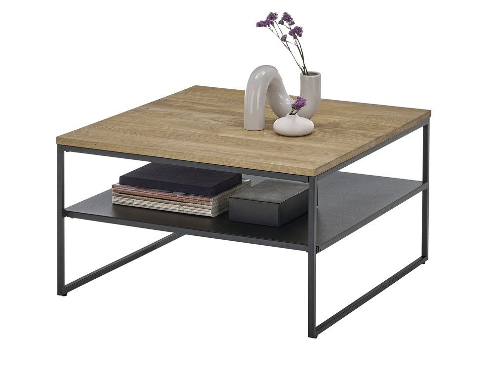 MCA furniture Couchtisch Couchtisch Mineral, 70x70, Eiche / schwarz (no-Set), Breite 70 cm,Tischplatte aus Holz von MCA furniture