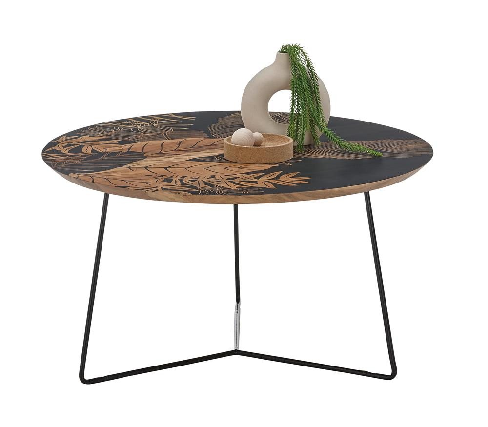 MCA furniture Couchtisch Couchtisch Mirandela, Mango rund, 85 cm bedruckt (no-Set), Breite 110 cm,Tischplatte aus Massivholz von MCA furniture