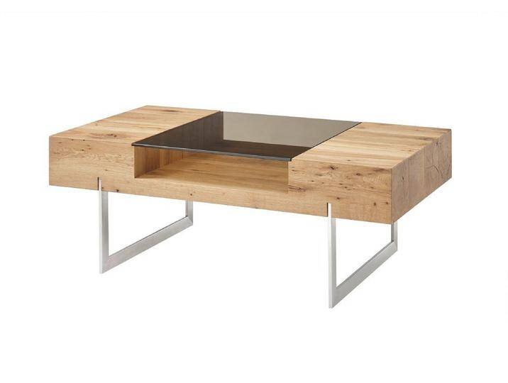 MCA furniture Couchtisch Couchtisch Rewa, Asteiche, mit Glasplatte, 110x60, Eichefarben / (no-Set), Breite 110 cm,Tischplatte aus MDF, braun von MCA-furniture