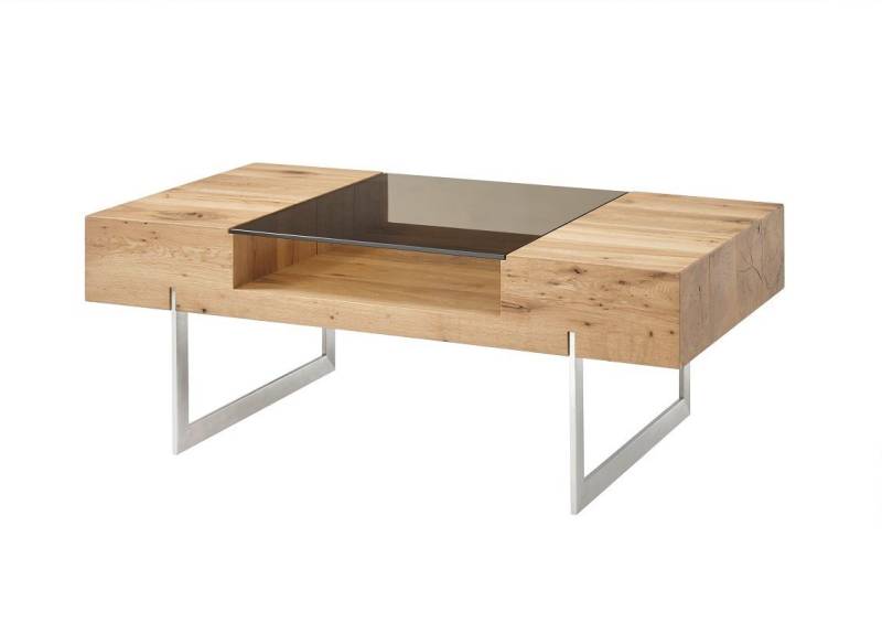 MCA furniture Couchtisch Couchtisch Rewa, Asteiche, mit Glasplatte, 110x60, Eichefarben / (no-Set), Breite 110 cm,Tischplatte aus MDF von MCA furniture