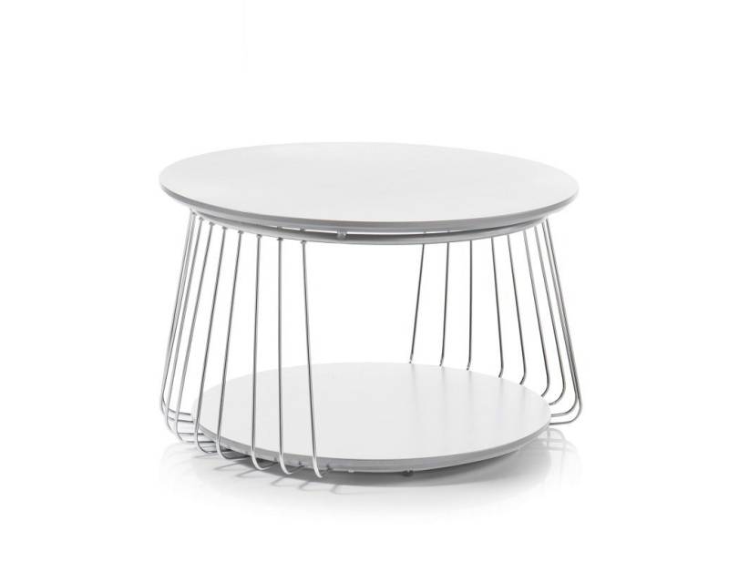 MCA furniture Couchtisch Couchtisch Vilnius rund, Ø70, weiß matt / Chromfarben (no-Set), Breite 70 cm,rund,Tischplatte aus MDF von MCA furniture