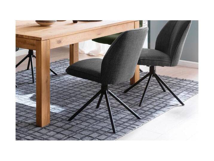MCA furniture Drehstuhl 2er Set Drehstuhl Pemba Stuhl Webstoff anthrazit 180° drehbar (2 St), grau von MCA-furniture