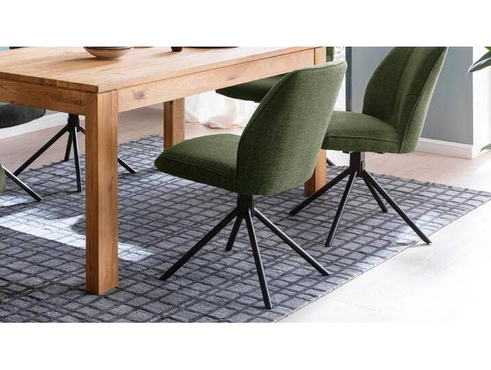 MCA furniture Drehstuhl 2er Set Drehstuhl Pemba Stuhl Webstoff olive 180° drehbar (2 St), grün von MCA-furniture