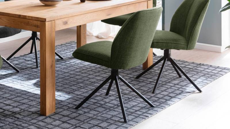 MCA furniture Drehstuhl 2er Set Drehstuhl Pemba Stuhl Webstoff olive 180° drehbar (2 St) von MCA furniture