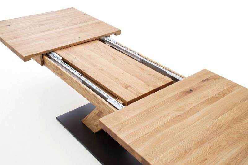 MCA furniture Esstisch Esstisch Ausziehtisch Mendoza Bootsform, Wildeiche massiv, 140/180 (No-Set) von MCA furniture