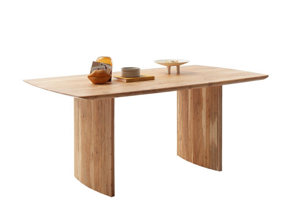 MCA furniture Esstisch Esstisch Brisco, Akazie massiv, Bootsform, verschiedene Größen (no-Set), 180 cm, Massivholztisch, Tisch, Esszimmertisch, Küchentisch von MCA furniture