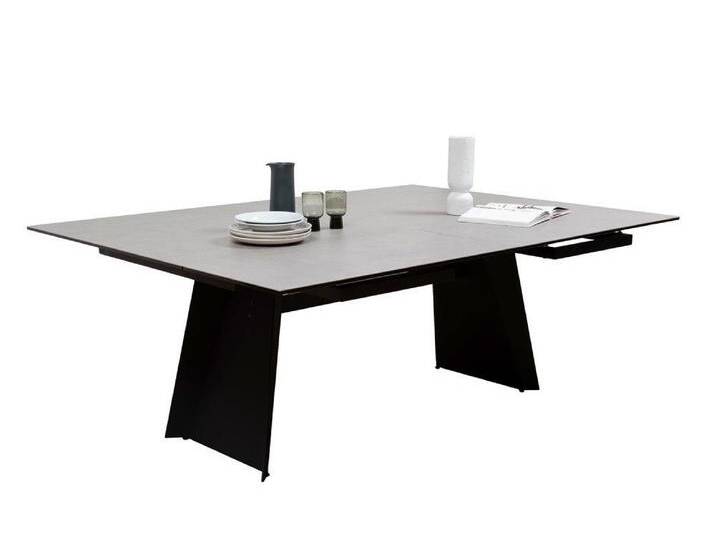 MCA furniture Esstisch Esstisch Molinara, Edelstahl, hellgrau, ausziehbar, 200(290) x 100 (No-Set), grau von MCA-furniture