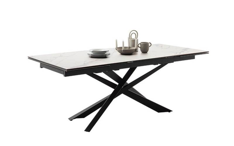 MCA furniture Esstisch Esstisch Tesero, creme / schwarz, ausziehbar, 200(300) x 95 (No-Set) von MCA furniture