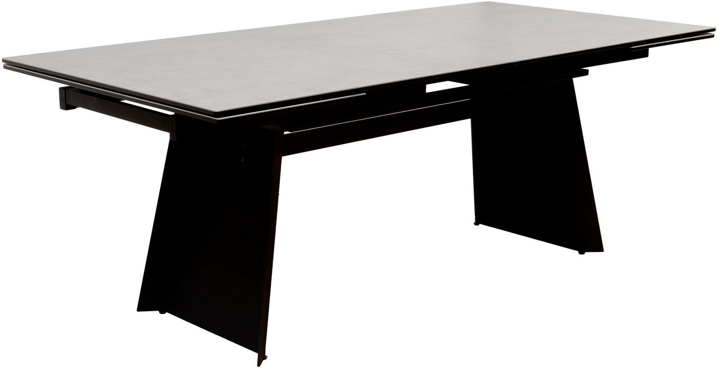 MCA furniture Esstisch MOLINARA Auzugtisch 200-290cm hellgrau (1-St), Keramik, Metall, Stirnauszug, ausziehbar, 10-12 Personen von MCA furniture