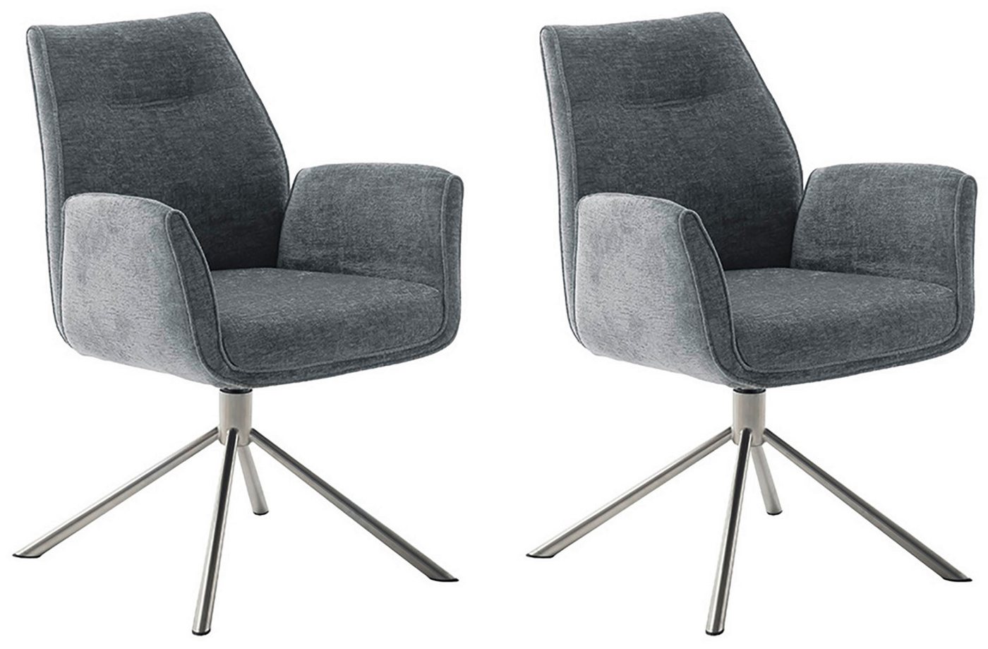 MCA furniture Esszimmerstuhl DIVERIA, (2er-Set) 4-Fuss-Stuhl,drehbar 360°,belastbar 120 kg,Sitzhöhe ca. 50cm von MCA furniture