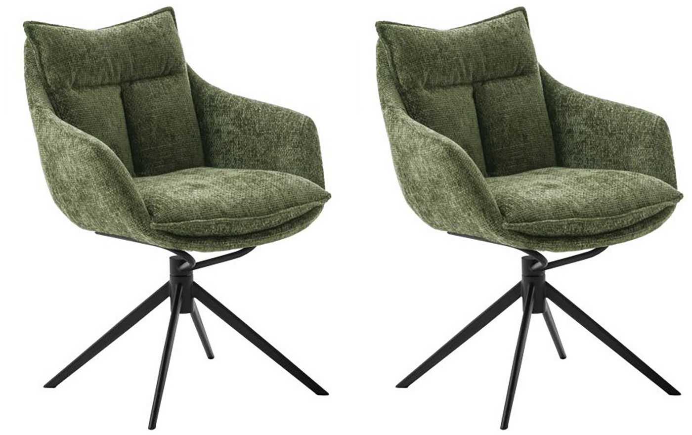 MCA furniture Esszimmerstuhl, (2er-Set), drehbar 360°, Dreh- & Schwingfunktion, Belastbarkeit 120 kg von MCA furniture