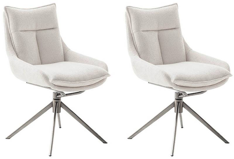 MCA furniture Esszimmerstuhl PARKER, (2er-Set), drehbar 360°, Dreh- & Schwingfunktion, Belastbarkeit 120 kg von MCA furniture