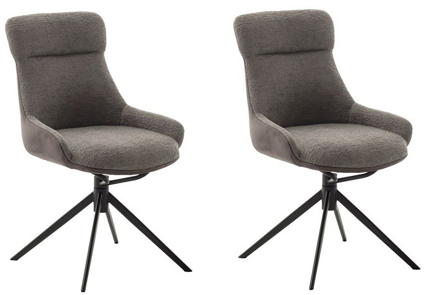 MCA furniture Esszimmerstuhl, (2er-Set), drehbar 360°, Dreh- & Schwingfunktion, Sitzhöhe ca. 50 cm von MCA furniture