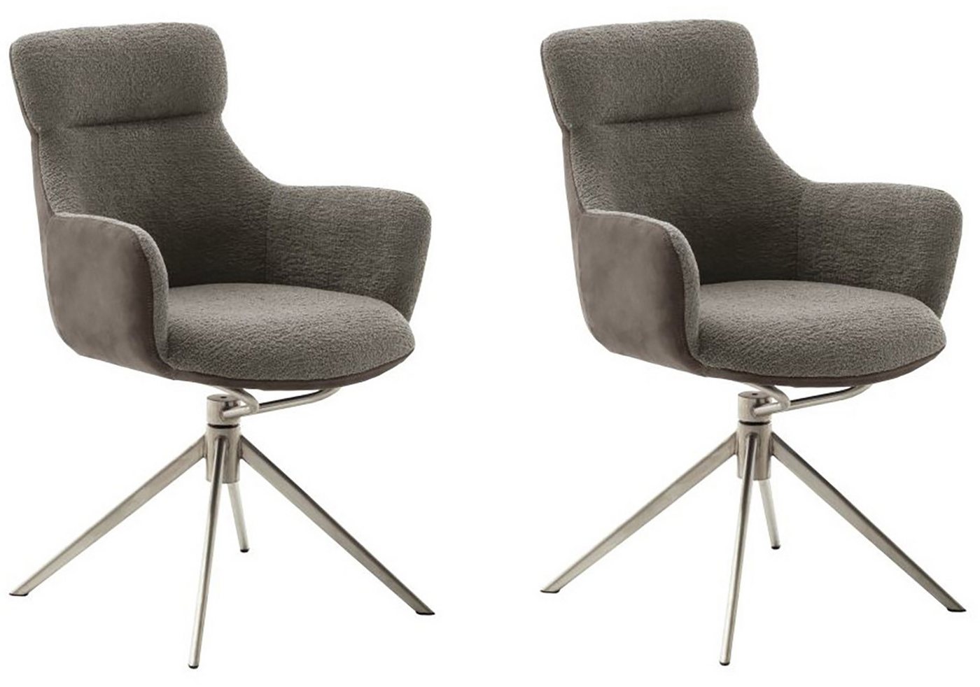 MCA furniture Esszimmerstuhl PELION, (2er-Set), drehbar 360°, Dreh- & Schwingfunktion, Sitzhöhe ca. 50 cm von MCA furniture
