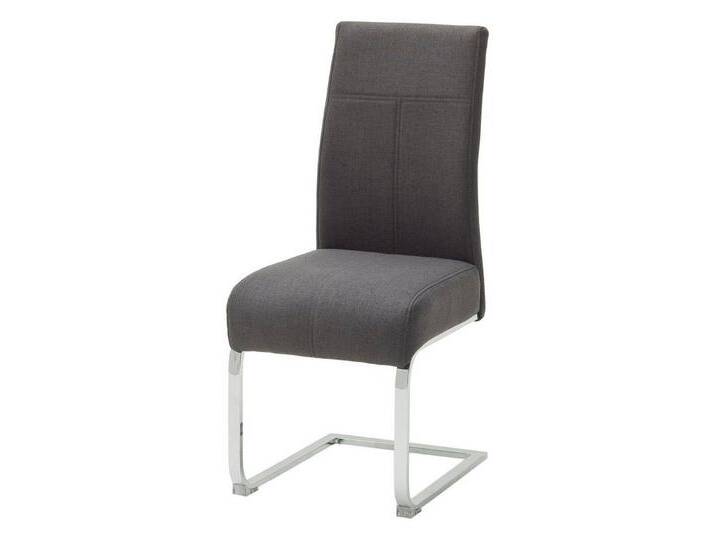 MCA furniture Esszimmerstuhl 2er Set Freischwinger Stuhl Foshan, mit feinem Webstoff, anthrazit (2er-Set), grau von MCA-furniture
