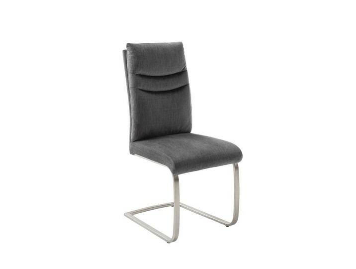 MCA furniture Esszimmerstuhl 2er Set Freischwinger Stuhl Gibara, Edelstahl, anthrazit (2er-Set), grau von MCA-furniture